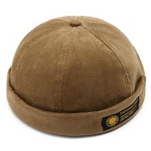 Load image into Gallery viewer, men-hats-docker-cap-hats-beanie-sailor-cap-worker-hat-rolled-cuff-retro-brimless-hat