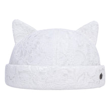 Load image into Gallery viewer, gegeen-domog-cute-cat-docker-cap-brimless-hat-rolled-cuff-retro-skullcap-beanie-for-women