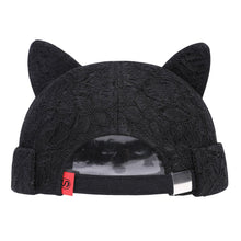 Load image into Gallery viewer, gegeen-domog-cute-cat-docker-cap-brimless-hat-rolled-cuff-retro-skullcap-beanie-for-women
