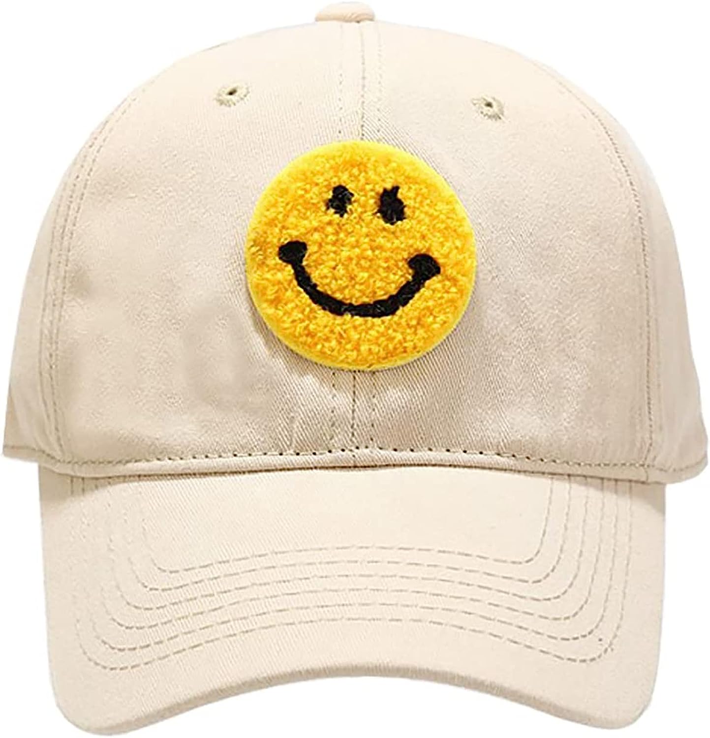 Smiley Face Trucker Hat Summer Adjustable Mesh Baseball Cap