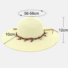 Load image into Gallery viewer, Sun Hat Womens Uv Protection Wide Brim Beach  Foldable Stylish Wild Brim Straw Hat
