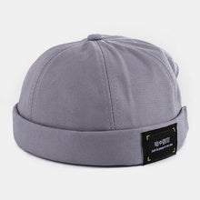 Load image into Gallery viewer, GEGEEN DOMOG Unisex Cotton Letter Patch Hip-Hop Casual Sunshade Hat Brimless Beanie Landlord Cap Skull Cap
