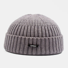 Load image into Gallery viewer, Unisex Knitted Solid Color Letter Label Dome All-match Brimless Beanie Landlord Cap Docker Cap
