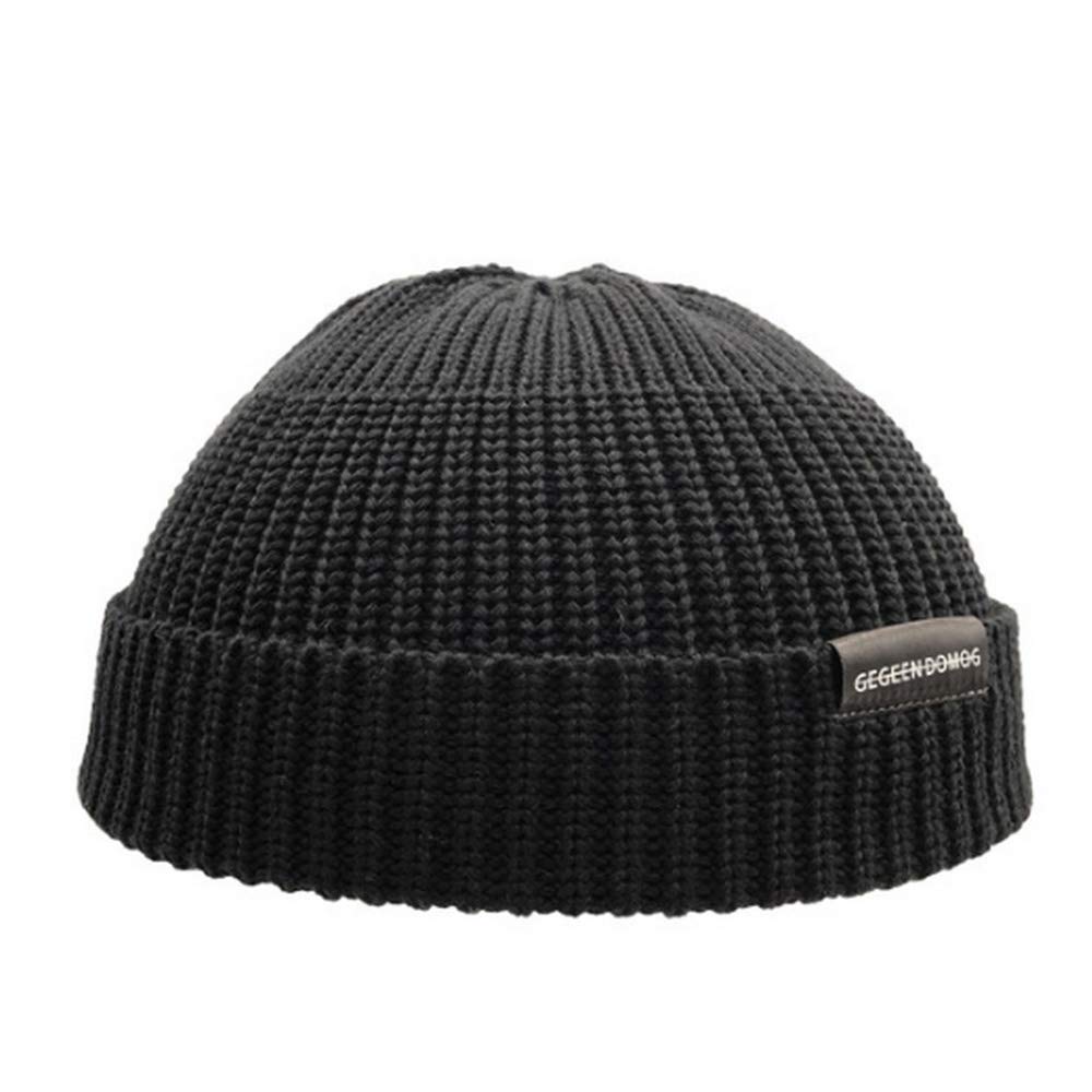 Bonnet Docker Noir - Style Rétro - Coton Confortable - Taille Réglable - Unisexe