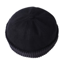 Load image into Gallery viewer, docker-cap-brimless-hat-worker-hat-rolled-cuff-retro-peakless-cap-landlord-hat
