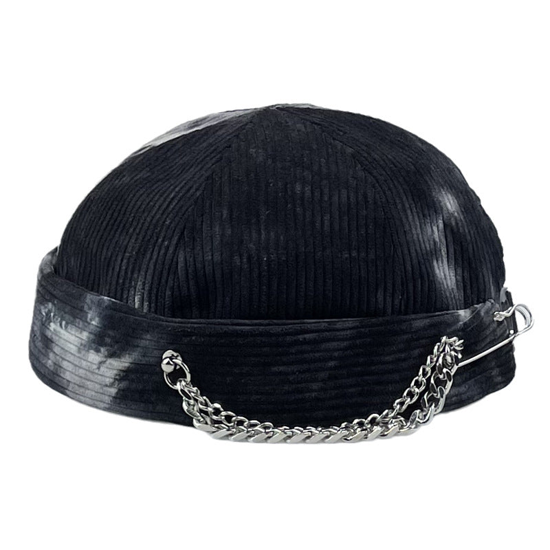 street-style-docker-cap-skull-beanie-rolled-cuff-retro-corduroy-brimless-hat