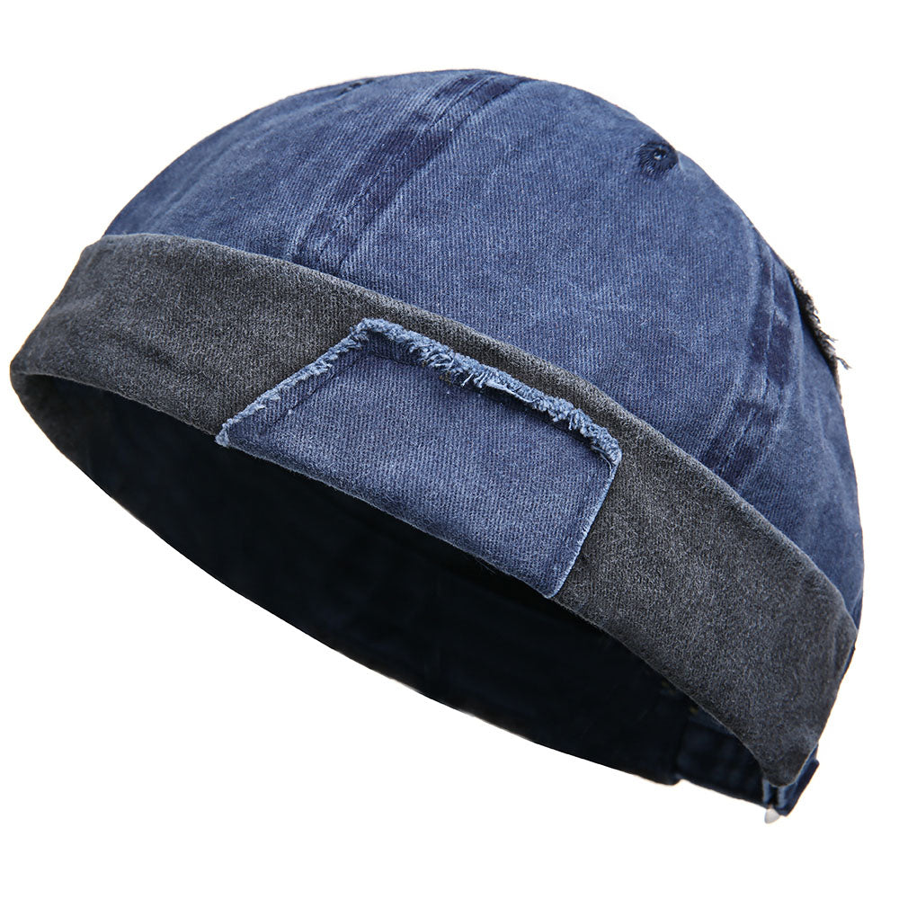 docker-cap-handmade-patch-brimless-hat-retro-skullcap-beanie-peakless-cap-landlord-hat