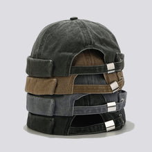 Load image into Gallery viewer, docker-cap-brimless-hat-rolled-cuff-retro-beanie-skullcap-miki-hat
