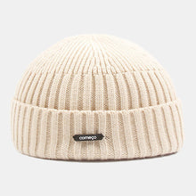 Load image into Gallery viewer, Unisex Knitted Solid Color Letter Label Dome All-match Brimless Beanie Landlord Cap Docker Cap
