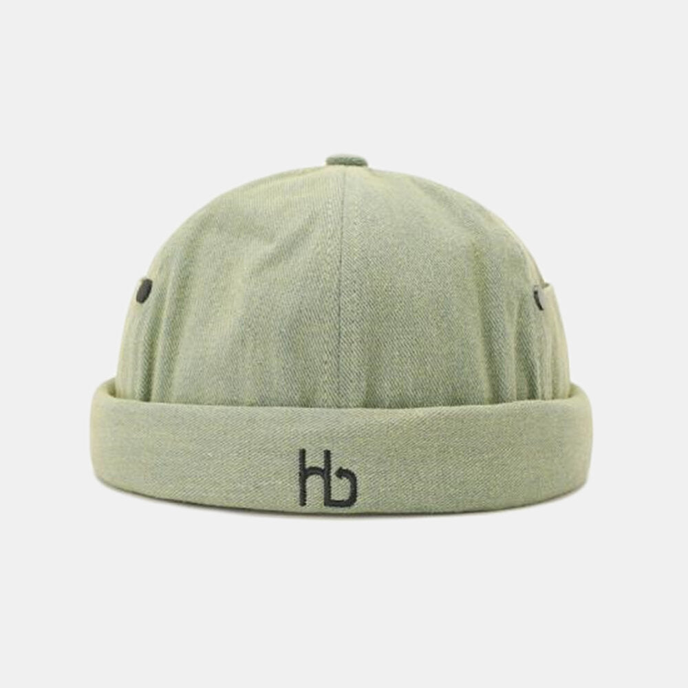 GegeenDomog Unisex Personality Brimless Hats Solid Color Letter