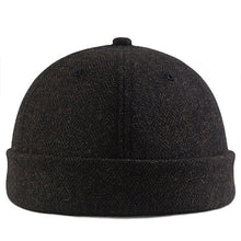 Load image into Gallery viewer, wool-docker-cap-brimless-hat-street-style-retro-skullcap-beanie-landlord-hat
